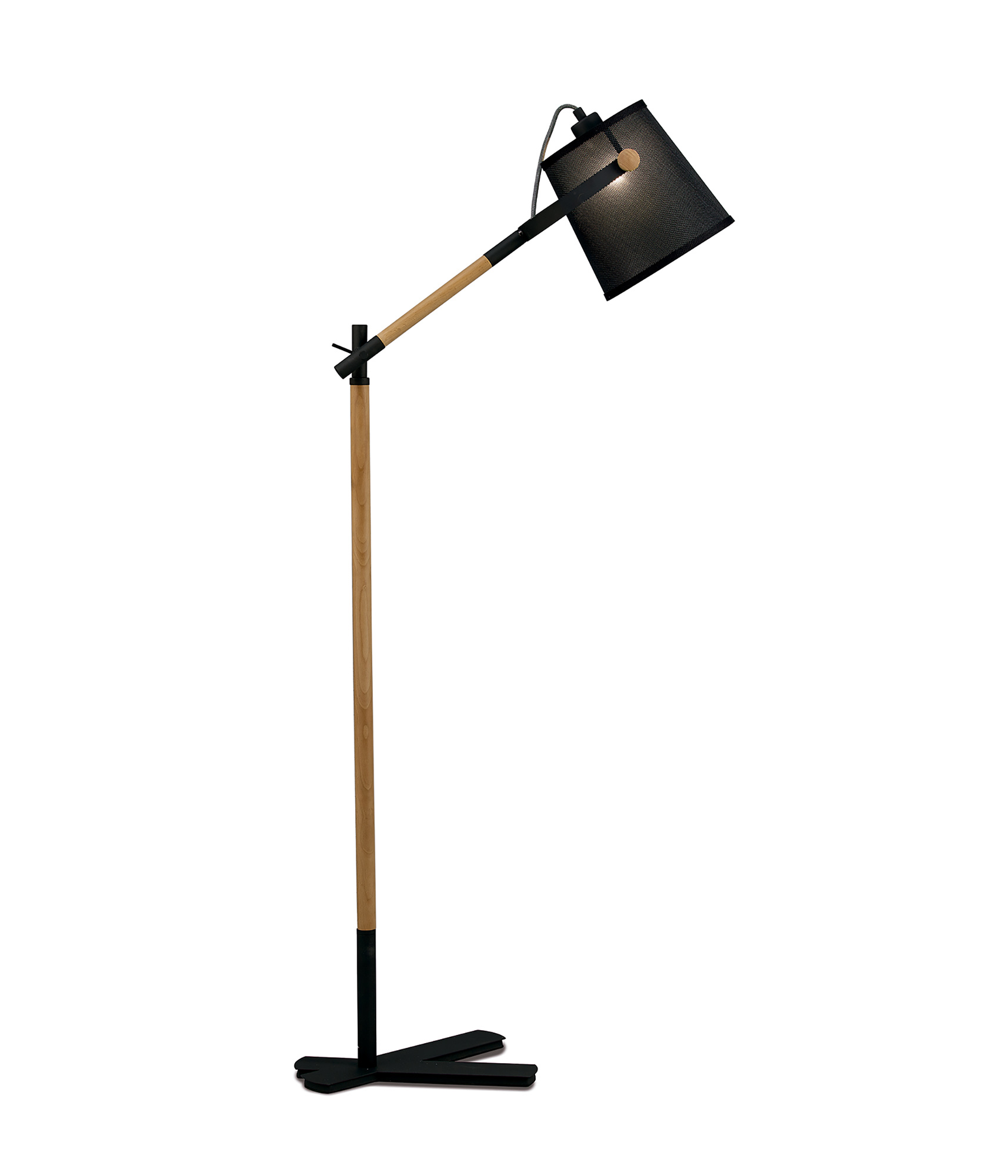 M4921  Nordica Floor Lamp 1 Light Matt Black